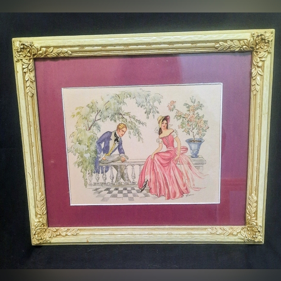 Victorian Colorized Ink Drawing - Picture 10 of 10